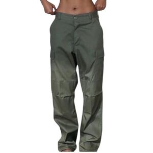 Local European Olive Green Cargo Pants XS S High Rise Utility Streetwear USA